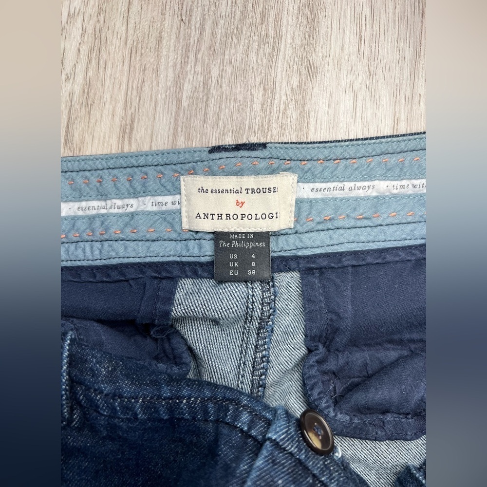 Anthropologie The‎ Essential Pants Jeans Women's  Bell Bottom Flare Wide Size 4 - Picture 11 of 11